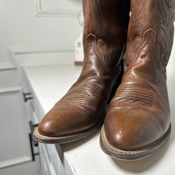 **SOLD**Vintage Dan Post Women’s 8M Brown Cowboy Boots Classic Western Leather - Picture 4 of 9